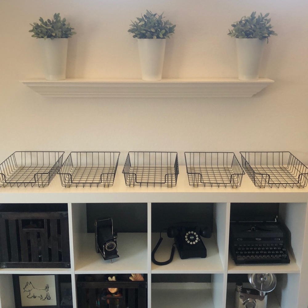 10 Front Loading Letter Trays / Metal Baskets